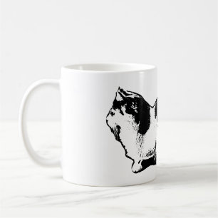 Elegante Longhair Cat Side Profile Tasse