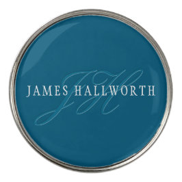 Elegante Looking Monogram | Meerblau