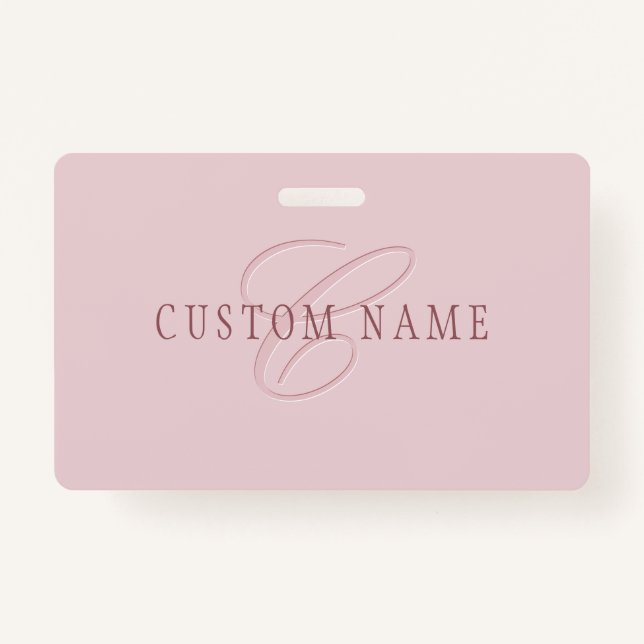 Elegante Looking Monogram | Rotgold Ausweis (Vorderseite)