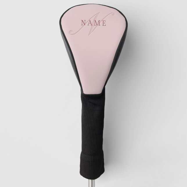 Elegante Looking Monogram | Rotgold Golf Headcover (Vorderseite)
