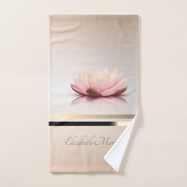 Elegante Lotus Badhandtuch Set (Handtuch)