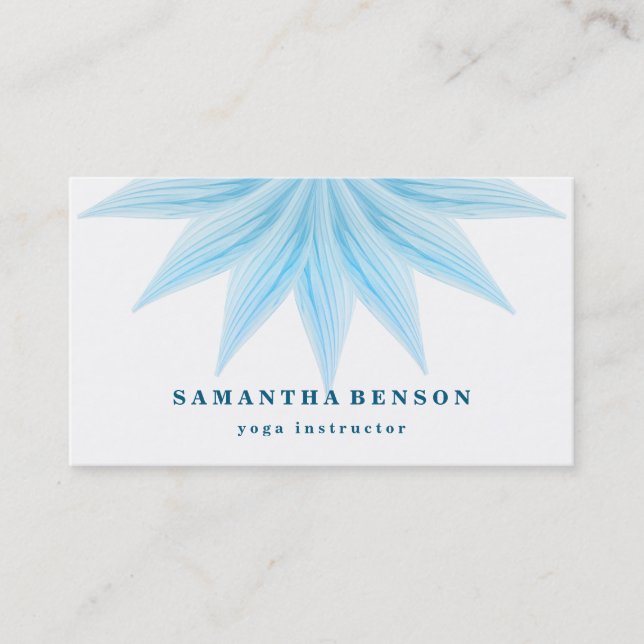 Elegante Lotus Blume Logo Yoga Visitenkarte (Vorderseite)