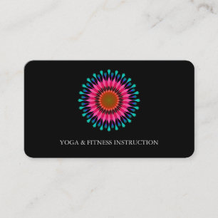 Elegante Lotus Blume Logo Yoga Visitenkarte