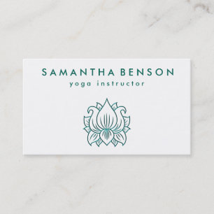 Elegante Lotus Blume Logo Yoga Visitenkarte