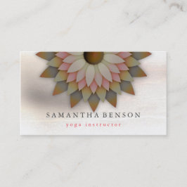 Elegante Lotus Blume Logo Yoga Visitenkarte