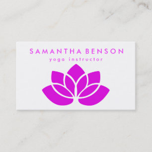 Elegante Lotus Blume Logo Yoga Visitenkarte