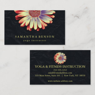 Elegante Lotus Blume Logo Yoga Visitenkarte