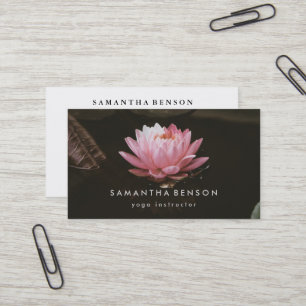Elegante Lotus Blume Logo Yoga Visitenkarte