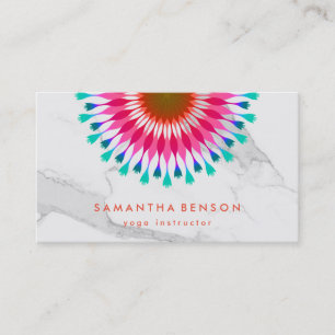 Elegante Lotus Blume Logo Yoga Visitenkarte