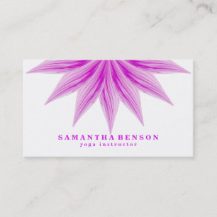 Elegante Lotus Blume Logo Yoga Visitenkarte