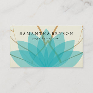 Elegante Lotus Blume Logo Yoga Visitenkarte