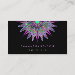 Elegante Lotus Blume Logo Yoga Visitenkarte