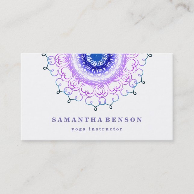 Elegante Lotus Blume Logo Yoga Visitenkarte (Vorderseite)