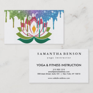 Elegante Lotus Blume Logo Yoga Visitenkarte