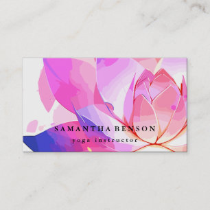 Elegante Lotus Blume Logo Yoga Visitenkarte