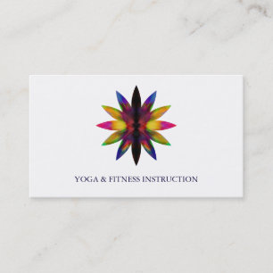 Elegante Lotus Blume Logo Yoga Visitenkarte