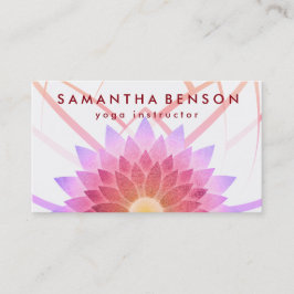 Elegante Lotus Blume Logo Yoga Visitenkarte