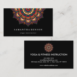 Elegante Lotus Blume Logo Yoga Visitenkarte