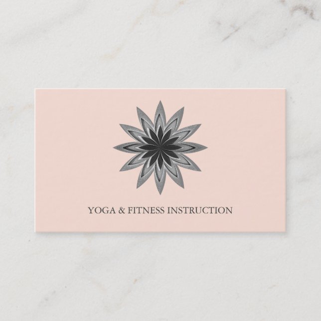 Elegante Lotus Blume Logo Yoga Visitenkarte (Vorderseite)