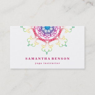 Elegante Lotus Blume Logo Yoga Visitenkarte