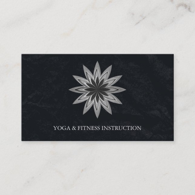 Elegante Lotus Blume Logo Yoga Visitenkarte (Vorderseite)