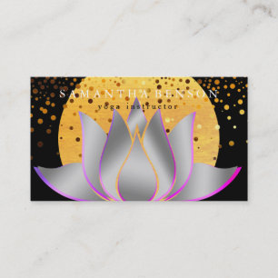 Elegante Lotus Blume Logo Yoga Visitenkarte