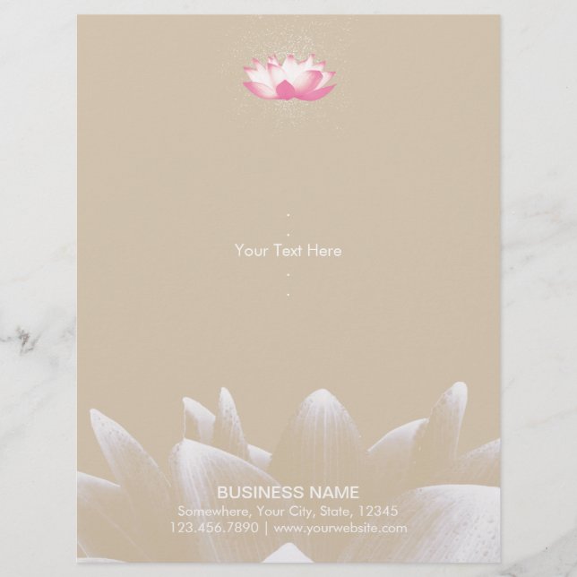 Elegante Lotus Blume Salon & Wellness-Center Flyer (Vorne)