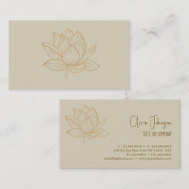 Elegante Lotus Blume Visitenkarte