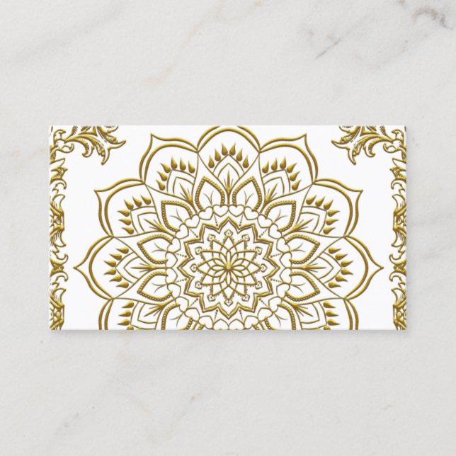 Elegante Lotus Blume Yoga Visitenkarte (Vorderseite)