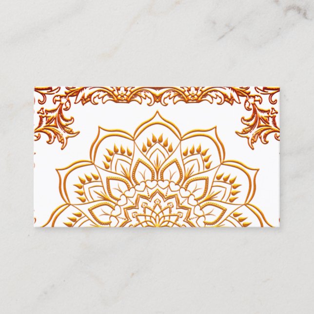 Elegante Lotus Blume Yoga Visitenkarte (Vorderseite)