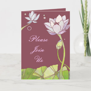 Elegante Lotus Wedding Invitation Card Einladung