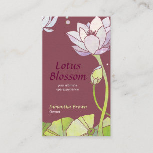 Elegante Lotus Wellness-Center Massage Visitenkarte