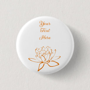 Elegante Lotusblume Custom Button