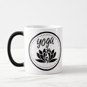 Elegante Lotusblumen-Yoga-Pose-Kaffeetasse Verwandlungstasse