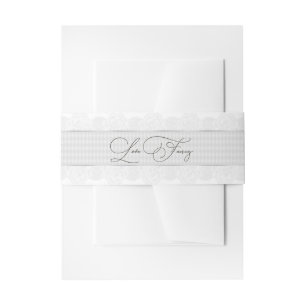Elegante Love Fancy-Lace-Hochzeitsduscheinladung Einladungsbanderole
