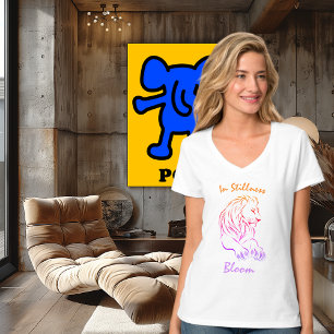 Elegante Löwen-Linienkunst – Bearbeitbarer Text un T-Shirt