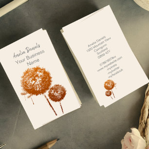 Elegante Lüster-Uhr auf Cream Business Card Visitenkarte