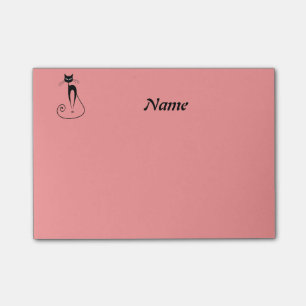 Elegante, lustige Katze personalisiert Post-it Klebezettel