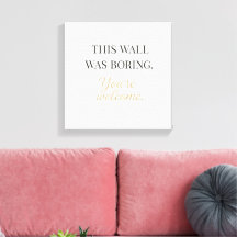 Elegante lustige Wandleinwand – Minimale Dekoratio