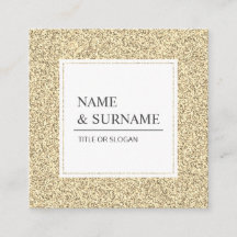 Elegante Luxe Gold Social Square Business Card