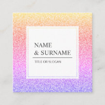 Elegante Luxe PinkGold Social Square Business Card