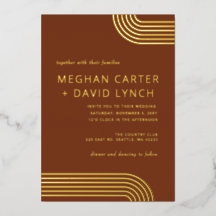 Elegante Luxe Terracotta Arched Gold Wedding