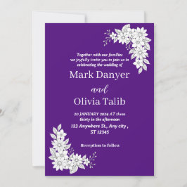 Elegante Luxe Wedding Einladung - Moderne