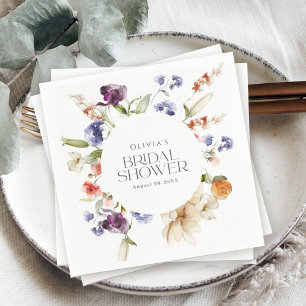 Elegante luxuriöse Blumen-Brautparty Serviette