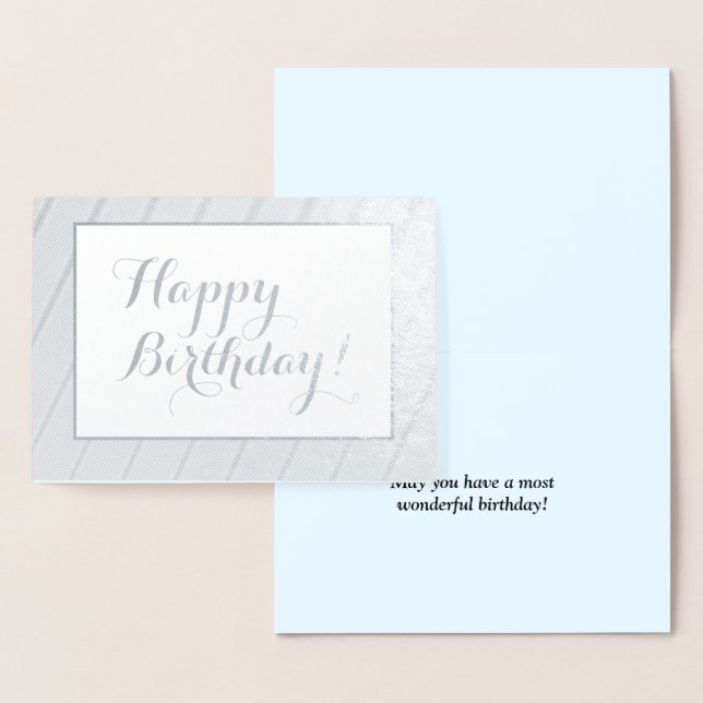 Elegante, luxuriöse "Happy Birthday" Card Folienkarte (Anzeige)
