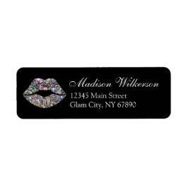 Elegante Luxuriöse Makeup Glitzer Lip Kiss Adresse