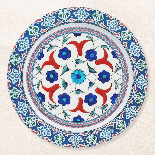 Elegante Luxuriöse Paper-Untersetzer Runder Pappuntersetzer (Vorderseite)