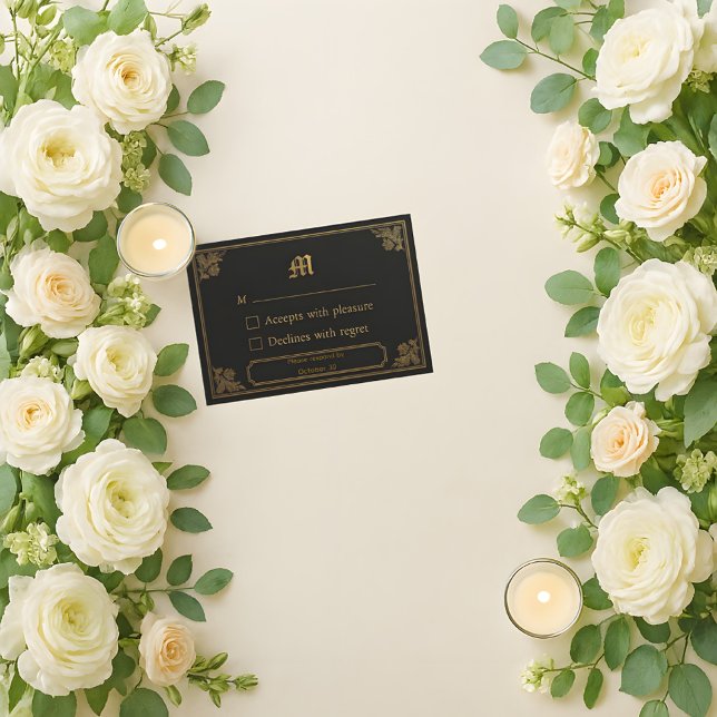 Elegante Luxury RSVP Card (Von Creator hochgeladen)