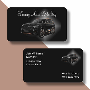 Elegante Luxus-Autodetailing Visitenkarte