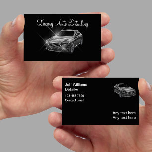 Elegante Luxus-Autodetailing Visitenkarte